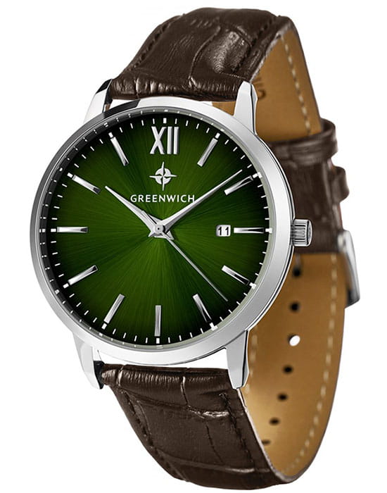 Greenwich Greenwich Bell GW 021.12.18 мужские часы зеленый циферблат на запястье